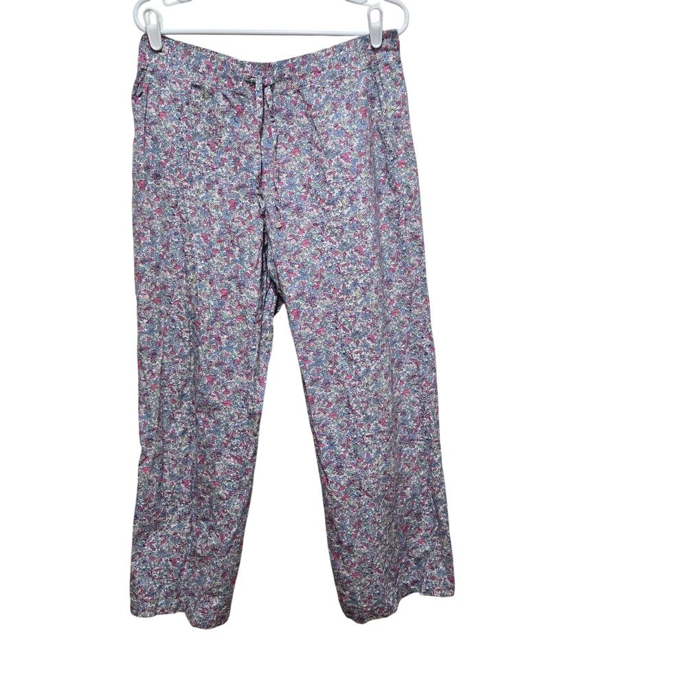 Gap Medium Floral Cotton Poplin Cropped Pajama Lounge Pants